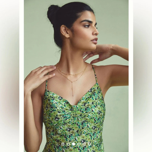 Favorite Daughter The Envy Slip Dress Green Floral Size M, L - Picture 9 of 15